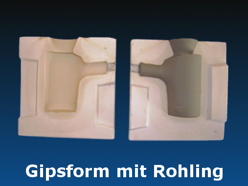 Gipsform mit Rohling