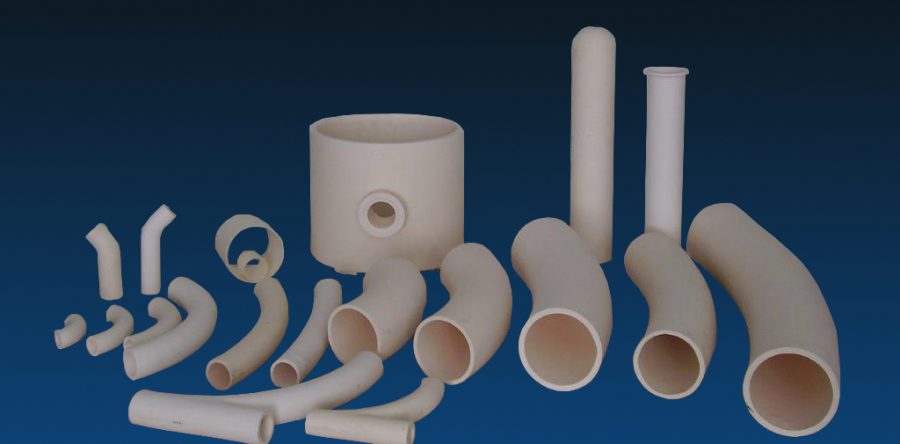 Pipe bends and pipes made up of Aluminium Oxide
